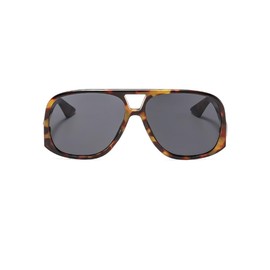 IKUVNA Retro Square Aviator Sunglasses for Women Men Oversized Trendy Style Vintage 70s Square Aviators Sun Glasses (Tortoise Grey)