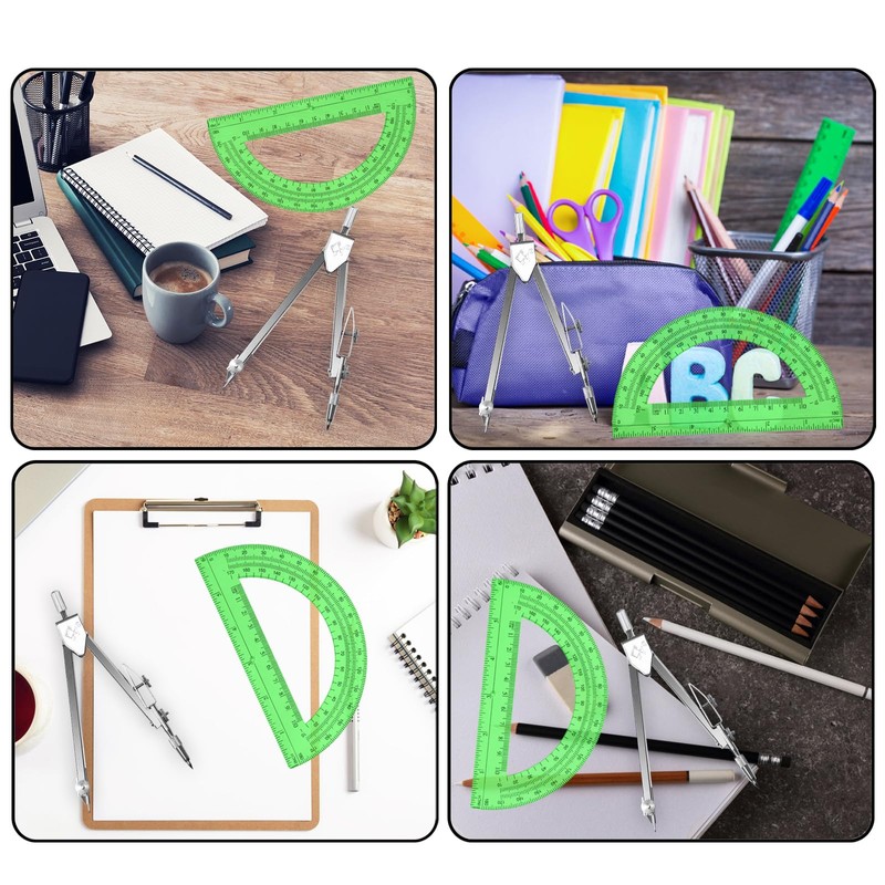 Tdfronien Students Geometry Math Set, Drawing Compass and 6 Inch