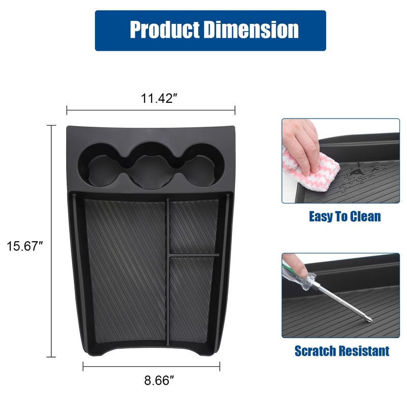 Lower Center Console Organizer Compatible with Rivian R1T R1S 2024