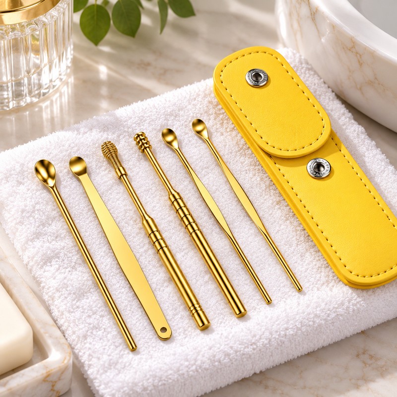 6-Piece Stainless Steel Ear Wax Removal Kit for Personal Ear