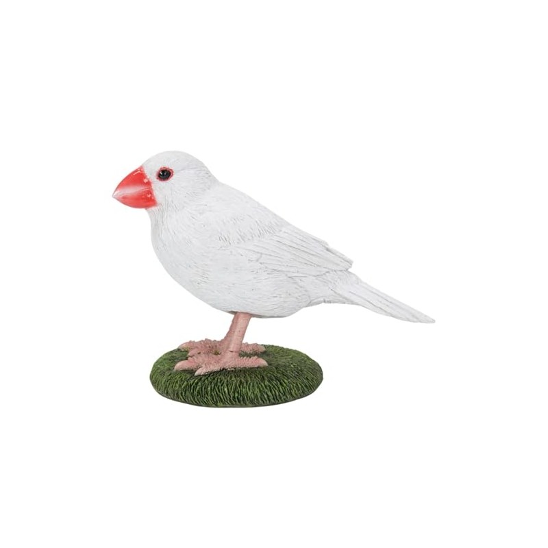 ウービア 揺れる白文鳥 10.5×6.5×9㎝ 人形 フィギュア 置き物 アニマル 動物 ガーデン 装飾