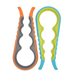 2 pcs Multi-Purpose Colourful Adjustable Rubber Strap Wrench Grip /Tighten Bottle Jar Can Opener Best Designed for Small Hands, Seniors or Anyone Who Suffers from Arthritis