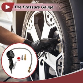 HEROFFIX 1Set Universal Tire Pressure Gauge Gear Sleeve 0-160 PSI GHI01-A35-160PSI Air Pressure Meter for Cars