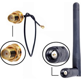 KHIYQILO WiFi Antenna 2.4GHz 3dBi SMA Connector IPEX Antenna for WiFi Router Wireless Network Card Security IP Camera Video Surveillance Monitor Bluetooth Antenna