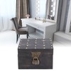Treasure Props Storage Box with Password Lock Retro Wooden Storage