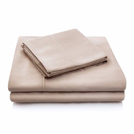 Malouf Soft and Eco Friendly Tencel Pillowcase-and-Sheet-Sets, California King, Ecru
