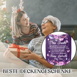 Einanmut Grandma Gift, Gift for Grandma, Gifts for Grandma, Grandma Birthday Gift, Gift Grandma Birthday, Meaningful Gifts for Grandma, Birthday Gift for Grandma - Blanket 157 x 120 cm