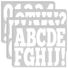 24 Sheets Letter Stickers Large 252 PCS Bulletin Board Letters Alphabet Number Stickers Vinyl Self Adhesive Stick on Letters for Poster Bulletin Board Mailbox Craft Classroom Home Decor(White,4 Inch)