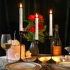 FREEPOWER 6PCS Rechargeable LED Flameless Taper Candles with Remote Timer,Battery
