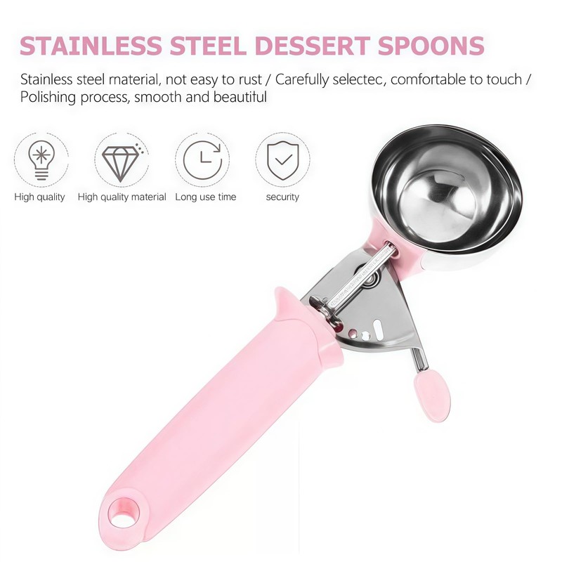Ice Cream Scoop Stainless Steel Fruit Scoop, Large Sized (5.8cm/2.3in)