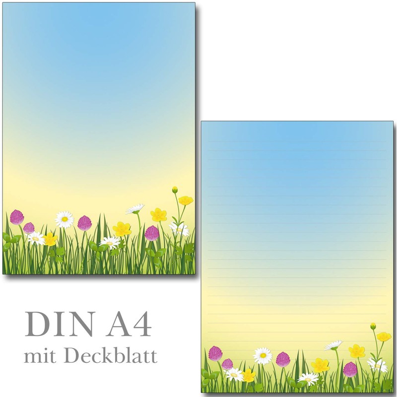 Spring Meadow Writing Pad Set – 1 Writing Pad with