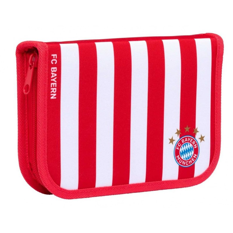 FC Bayern München FCB Pencil Case with Stripes Red /