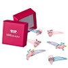 HAARallerliebst Hair clips set (6 pieces, glittering butterflies, colourful) for