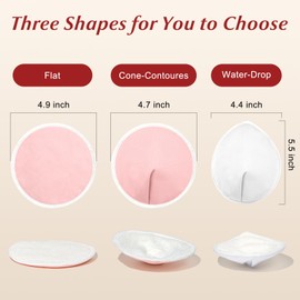 Organic Reusable Nursing Pads 6 Pack Washable Breast Pads with Wash Bag and Travel Storage Bag Nursing Essential for Breastfeeding Mothers 4.7 Inch Nipple Pads