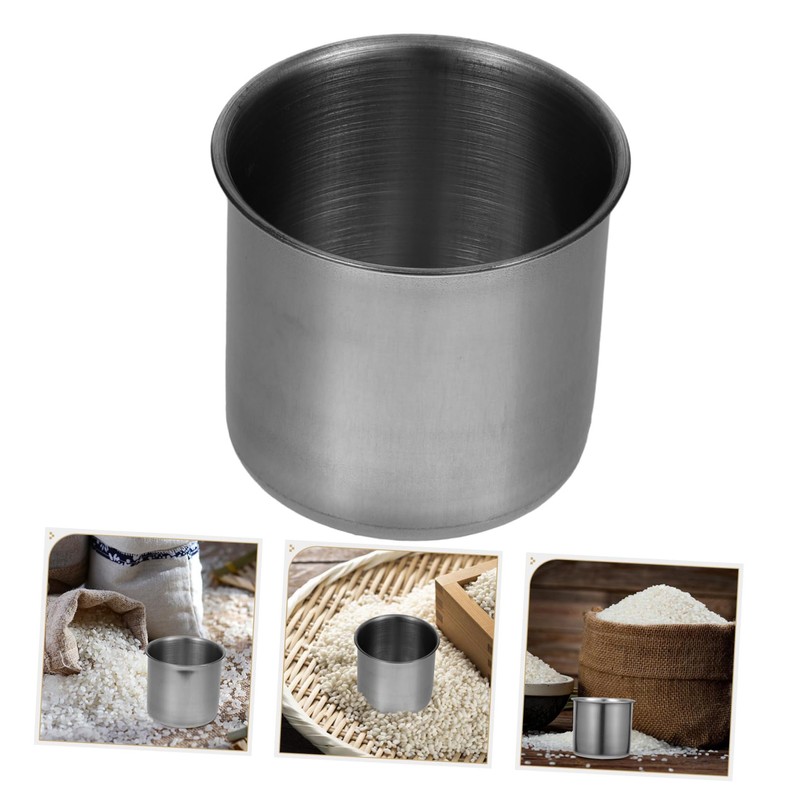 KICHOUSE 150ml Rice Measuring Cup Stainless Steel No Scale Easy