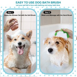 Minrnovas 4 in 1 Pet Grooming Kit,17PC Pet Cleaning Massage Set with Scissors, Brush, Flea Comb, and Toothbrush for Cats and Dogs,Professional Grooming Tools for Happy Healthy Pets