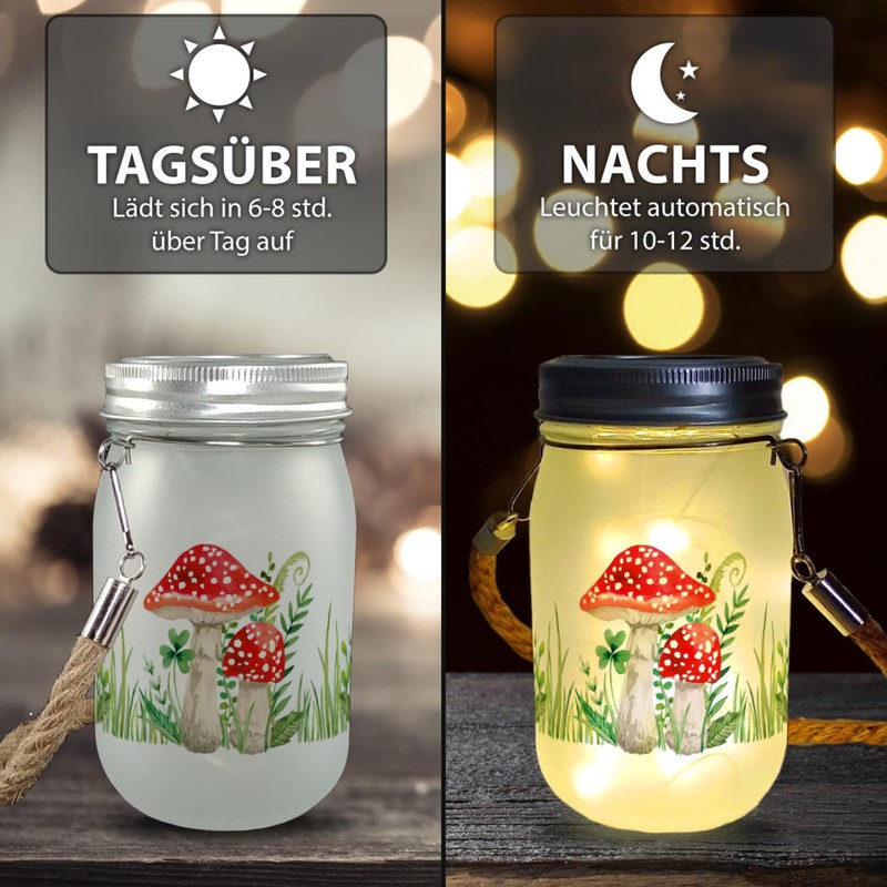 speecheese Toadstool Solar Light in Watercolour Style, a Beautiful Decorative