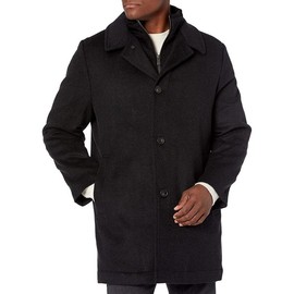 Adam Baker Men's (GROVER) 2879KAB Classic Fit Wool Blend Car Coat with Bib, Charcoal, 2XB