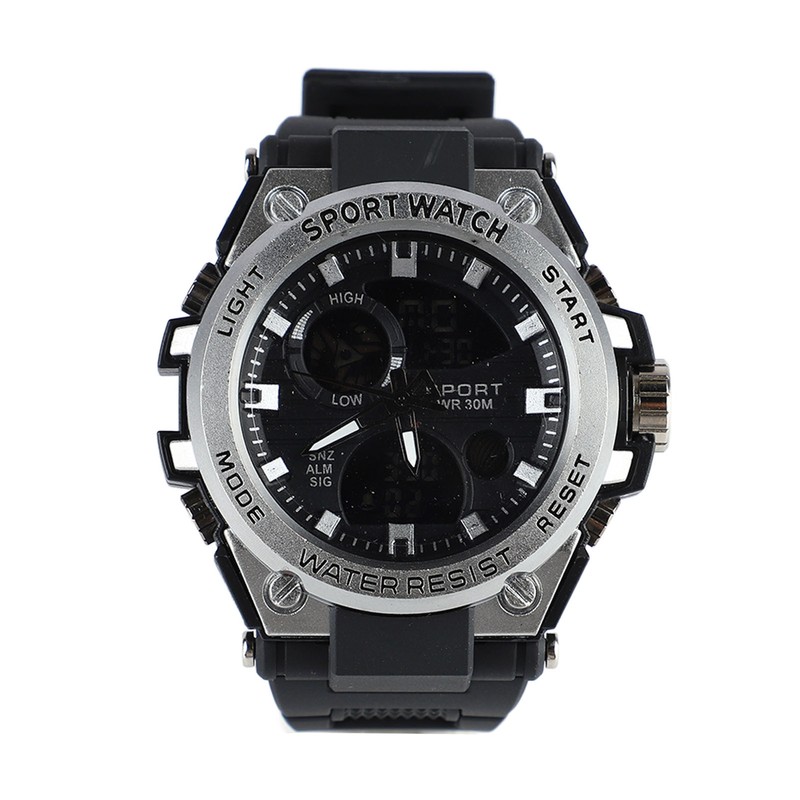 LED Sports Watch Electric Luminous Shook Proof Multi Function Quartz