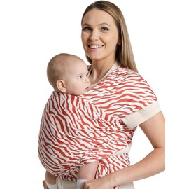 S.Leovay Baby Wraps Carrier,Trendy Zebra Striped, Stretchy Ergonomic Hands-Free Design Baby Wearing Wrap for Newborn to Toddler 7-35 lbs, Soft and Comfortable Infant Wraps
