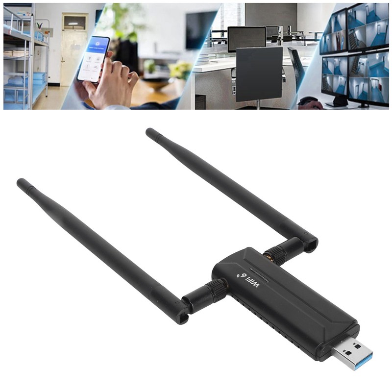 USB 3.0 WiFi6E AX5400M WiFi Adapter 802.11AX Triple Band 6GHz