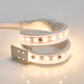 Maxxima 12 in. Hardwired LED Under Cabinet Strip Light, 460 Lumens, 3000K Warm White, Kitchen and Living Room 120V White Cove Lighting, No Power Supply Needed