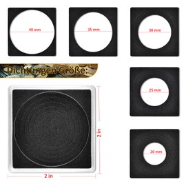 Coin Snap Holder, 20 Pieces Silver Dollar Coin Holder, Coin Capsule Storage Box with 5 Sizes (20/25/30/35/40 mm) Adjustable Seals, Coin Collection Accessories for Collectors (Black)