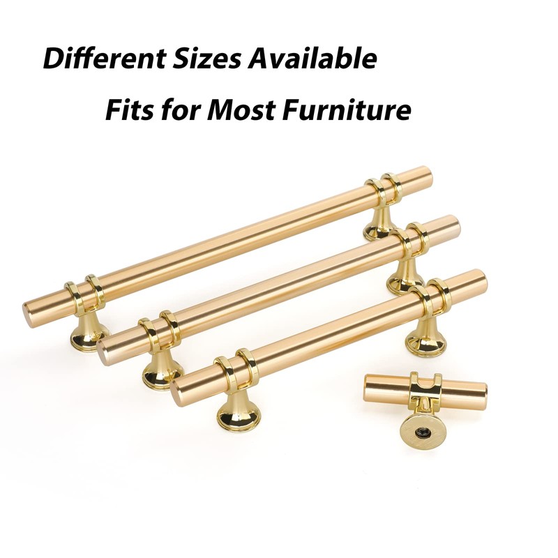 Rergy 5 Pack Brushed Brass Cabinet Pulls Gold Cabinet Pulls