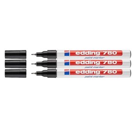 Edding 780 Fine Gloss Paint Marker 0.8 mm Economy Pack. Customisable, Black