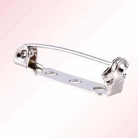 50 Pcs Bar Pins, 4 Sizes Silver Tone Pin Back Clasp Brooch Bar Pins Brooch Lock Back Safety Catch Rolling for Jewelry Making DIY Crafts 20/25/32/38mm(25mm)