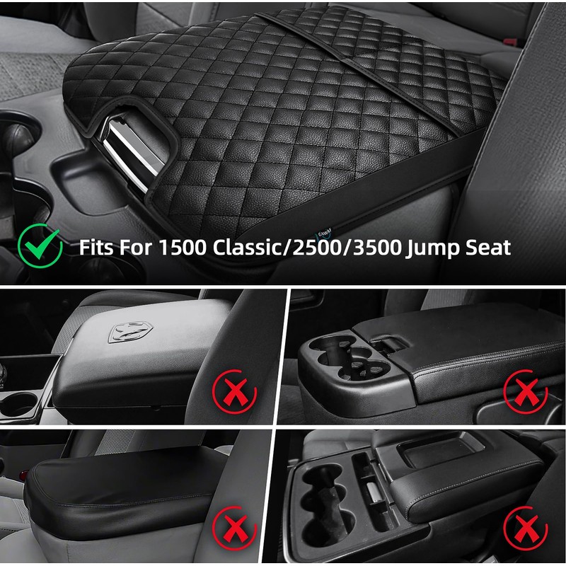 Center Console Cover Compatible with 2013-2018 Dodge Ram 1500 &