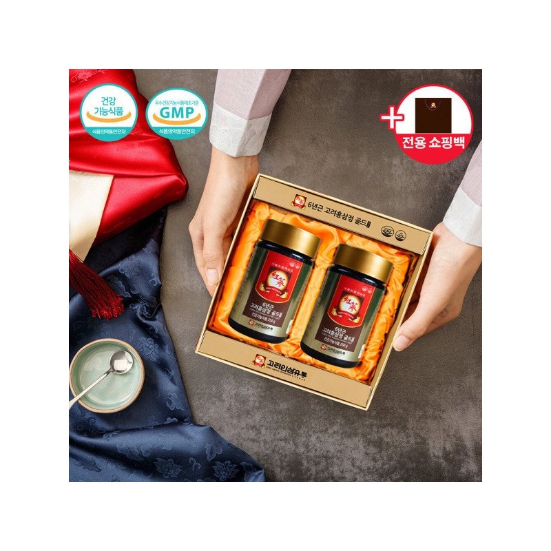 Korean Ginseng Distribution 6년근 고려홍삼정 골드 2P (250g x 2병)