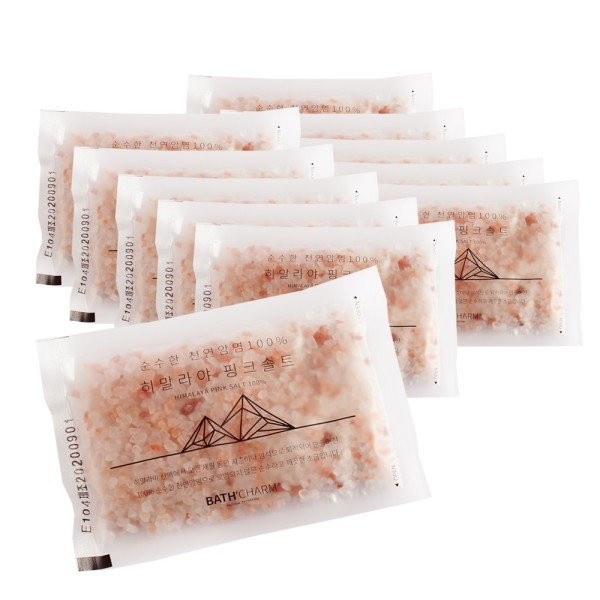 Bath Charm Himalayan Pink Salt 1KG (100GX10EA) Bath salt disposable
