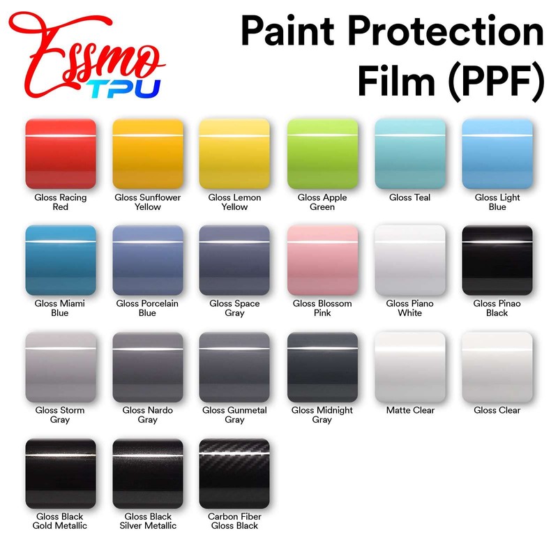 2pcs 4"x8" (10cmx20cm) Sample PPF Paint Protection Film Gloss Black