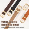 FEAWIAI 4 Piezas Cinturón para Mujer, Cinturones de Moda Casual