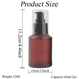 Leere Milchglas-Lotion-Pumpflasche, Emulsion, Creme, Make-up, Kosmetik, Foundation, Pumpe, Pressflaschen, Spender, Fläschchen, Behälter, Vorratsdosen, 60 ml