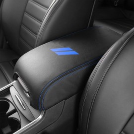 YOSRTER for Dodge Charger Accessories 2011-2020 2021 2022 2023 Chrysler 300 2015-2023 Center Console Armrest Cover Interior Anti-Scratch Leather Armrest Decoration (Dark Blue Stitches)