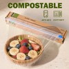 JENCENBIO Cling Wrap Compostable Food Wrap Film with Slide Cutter
