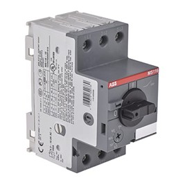ABB MS116-10 Manual Motor Starter, 45mm width, 3 Pole, 690 V, 50-60Hz (ABB1SAM250000R1010)