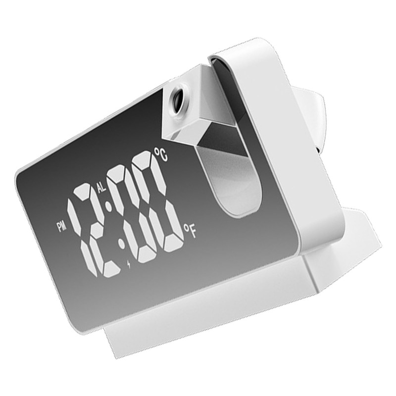 Projection Alarm Clock 360 Degree Flexible Adjust Creative LED Mirror