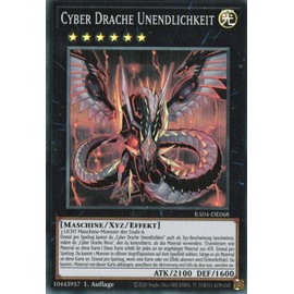 RA04-DE068 - Cyber Dragon Infinity - Super Rare - German - 1st Edition - Quarter Century Stampede - With MZTCG Shipping Protection Yugioh