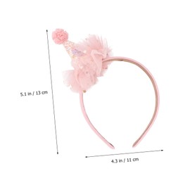 Toddmomy 1 Piece Headband Birthday Hat Hats for Children Pink Cap Happy Birthday Headband Unicorn Horn Headband Glitter Birthday Hat Christmas Stocking Filler Hair Clip