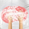 Shower Foot Scrubber Mat, Pink Silicone Shower Foot Scrubber, with