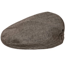 mintgreen Newborn Herringbone Newsboy Cap, brown