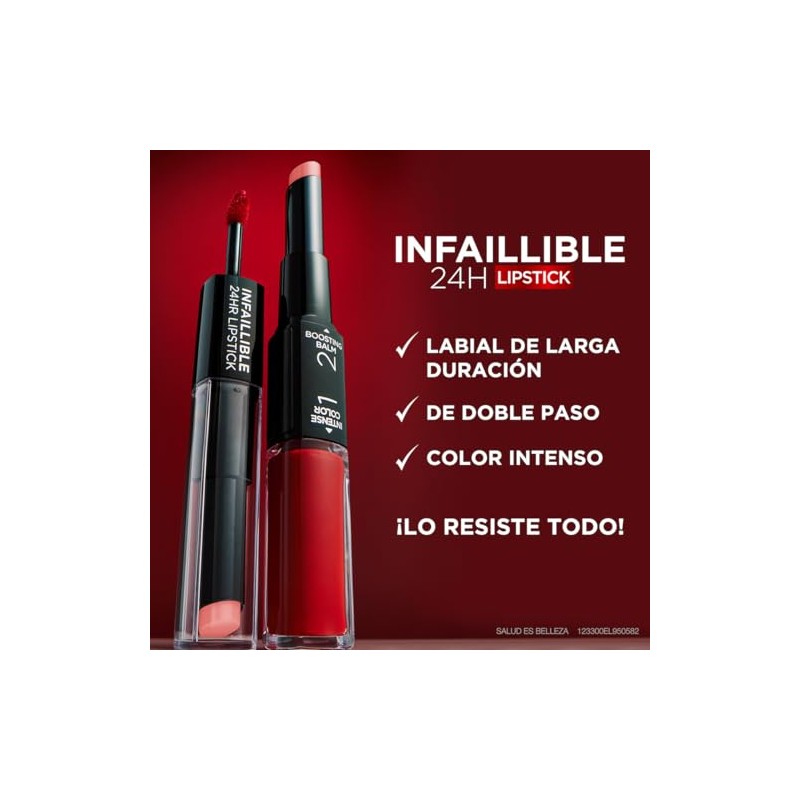 L'Oreal Paris, Labial Infallible X3 24H 506 Red 3.7Ml