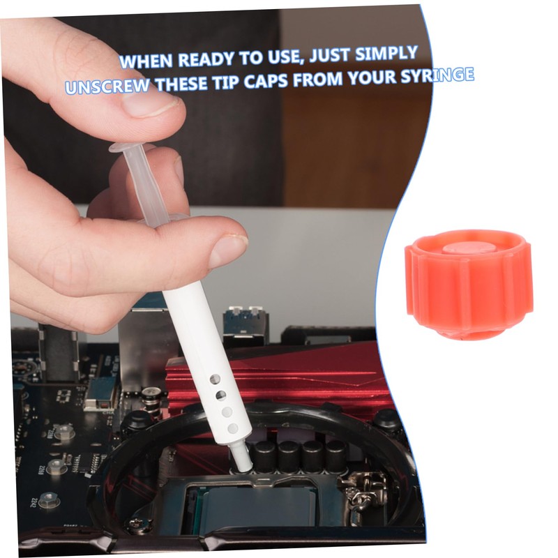 VILLFUL 3sets Plastic Tip Caps Luer Lock Caps for Dispensing
