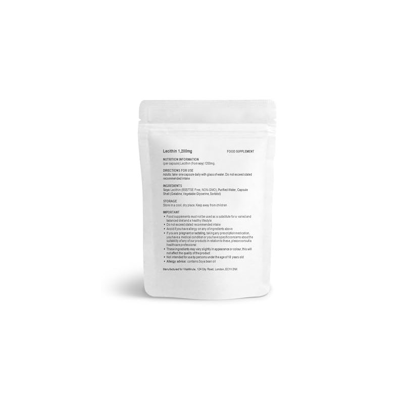 Lecithin 1200mg Softgel Capsules | SOYA Lecithin for Brain, Liver