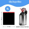 5L Bin Bags Drawstring Small Bin Liners 40 Black Waste