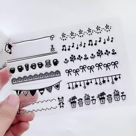 Musical Note Silicone Clear Seal Stamp DIY Scrapbooking Embossing Photo Album Clear Stamps Christmas Truck Reusable and Friendly Clear Stamps
