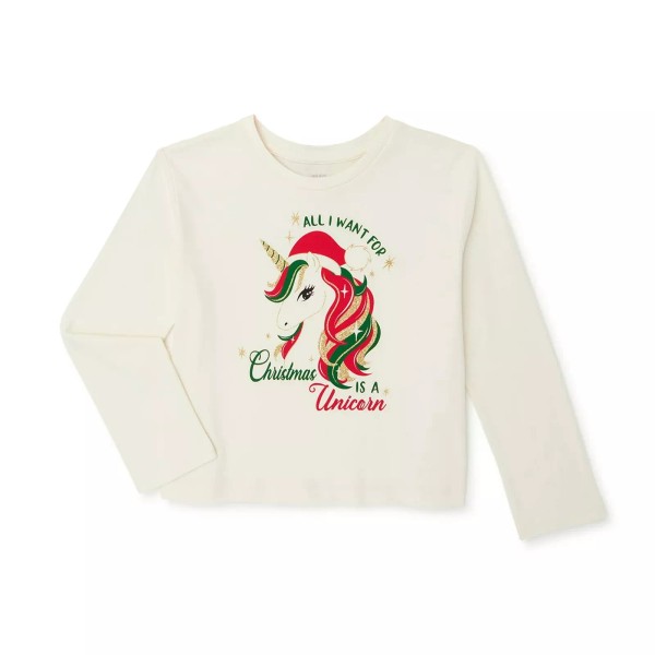 Way To Celebrate Holiday Time Girls "All I want for